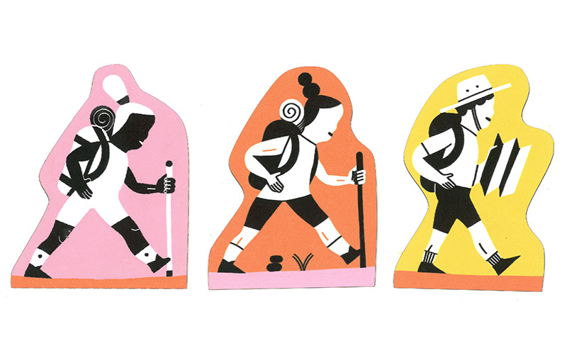 figurine randonneur.euse pour l'exposition de l'Institut Villebon